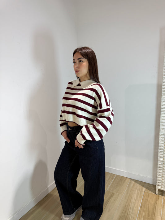 Pull lamiar bordeaux