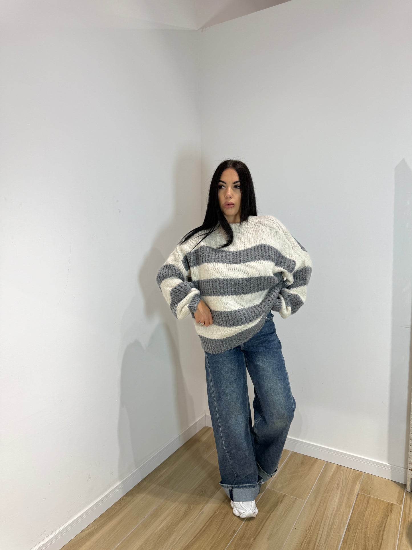 Pull American grigio