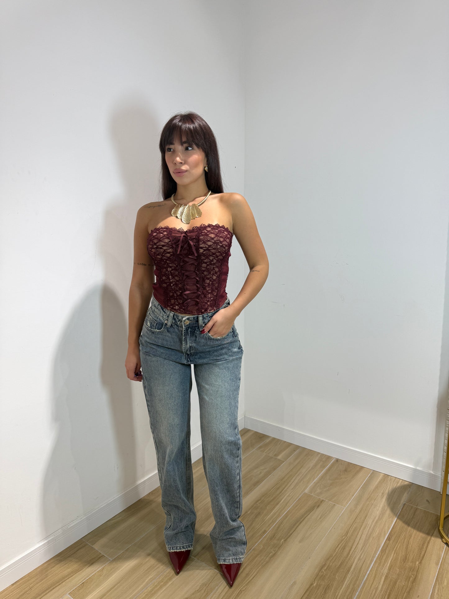 Corsetto Milena bordeaux