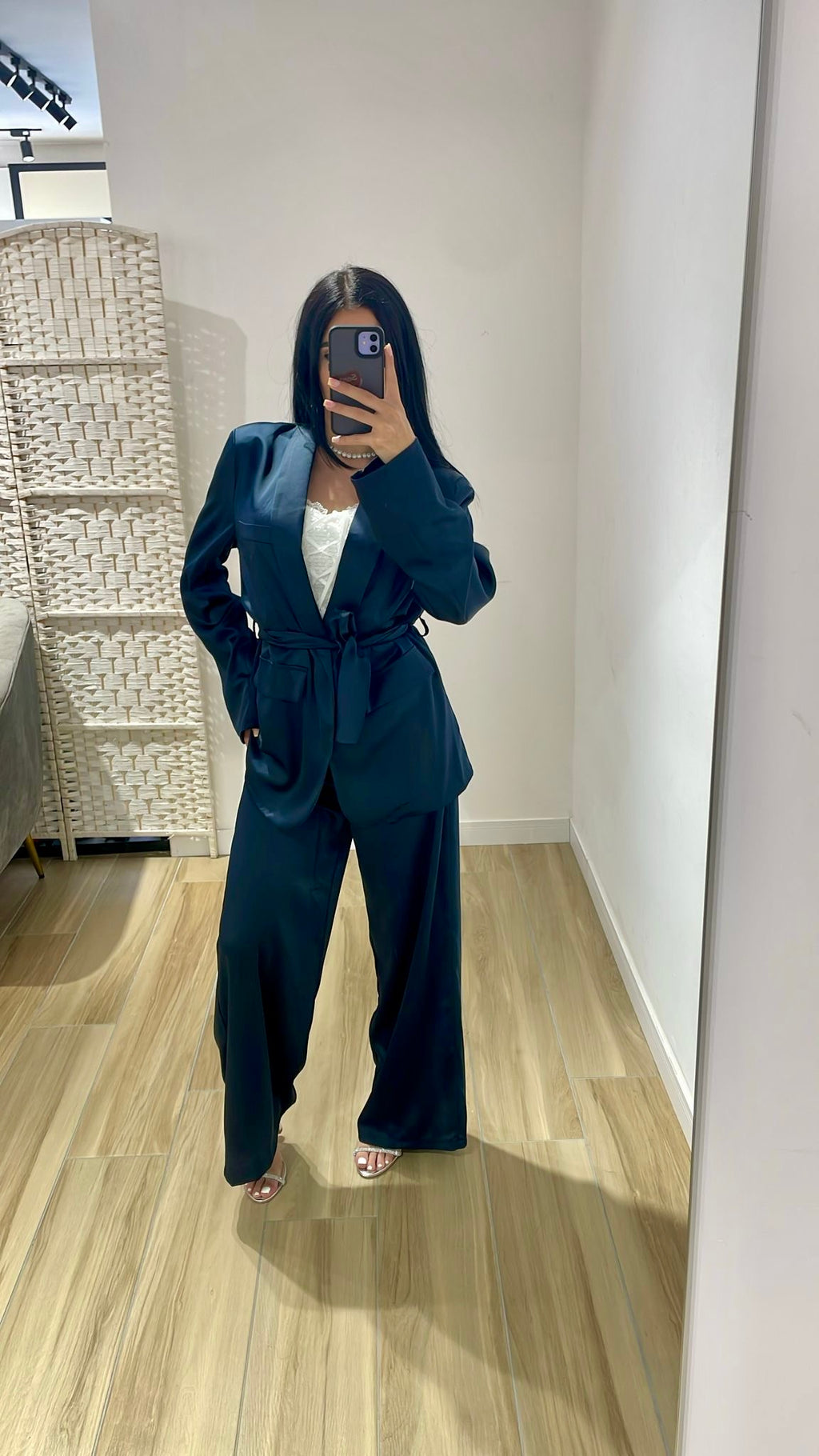 Tailleur in raso Karol