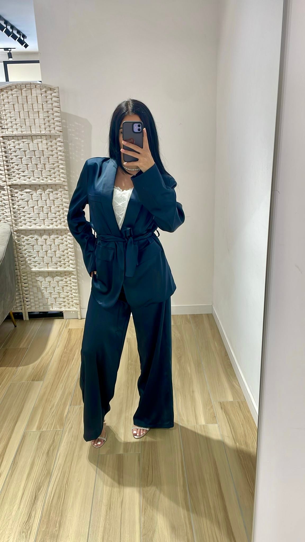 Tailleur in raso Karol