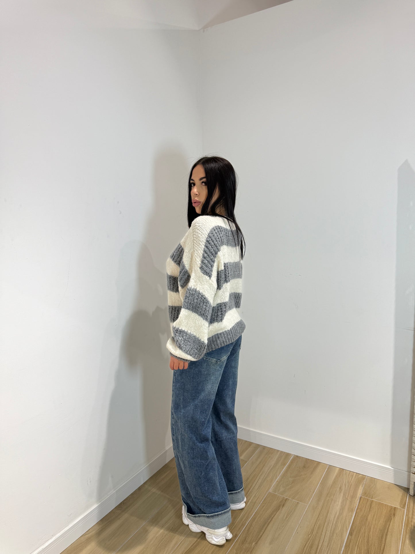 Pull American grigio