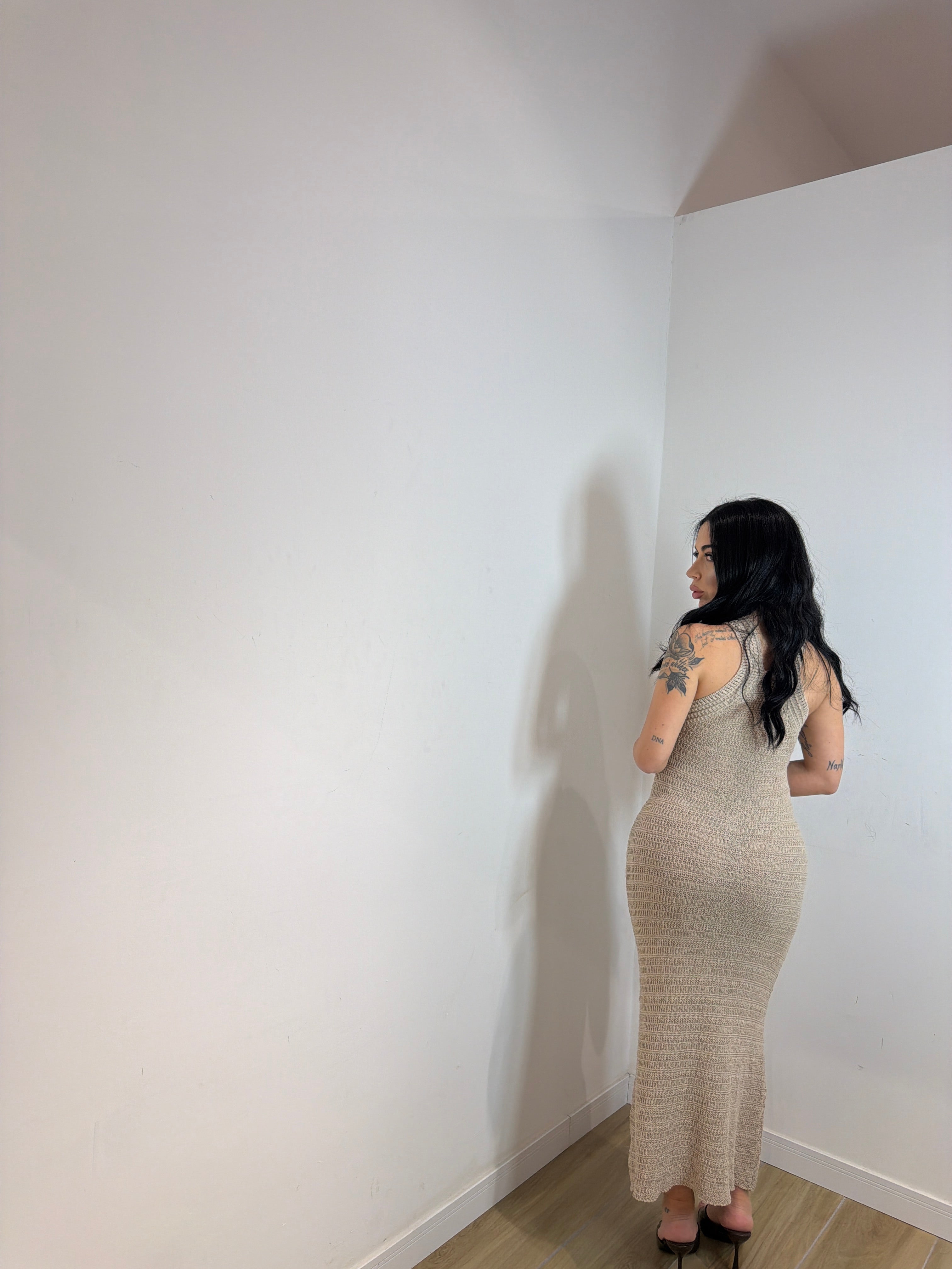 Abito lungo Rio beige