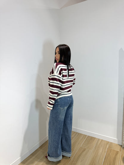 Pull love love bordeaux