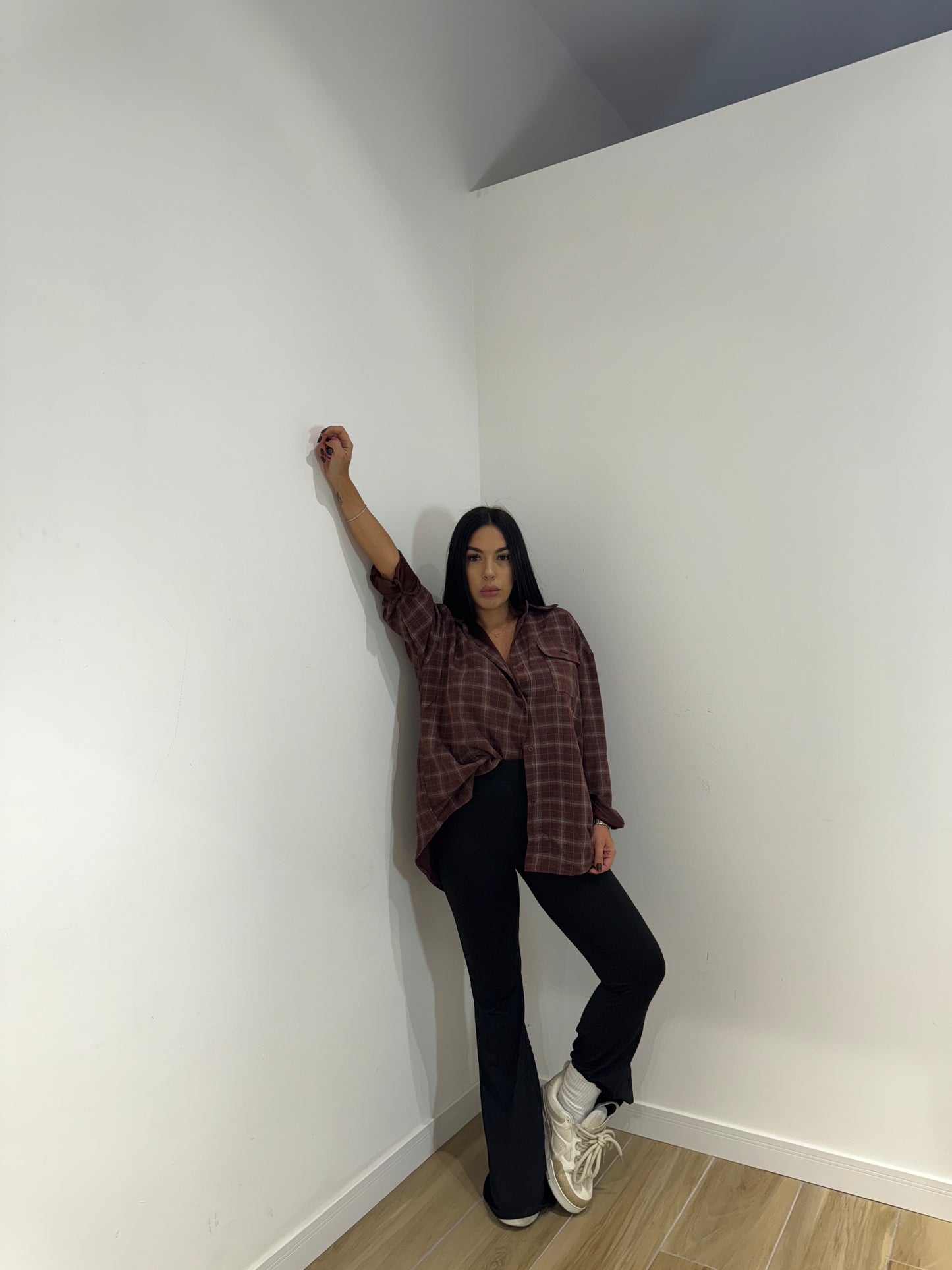 Pantalone a zampa in licra