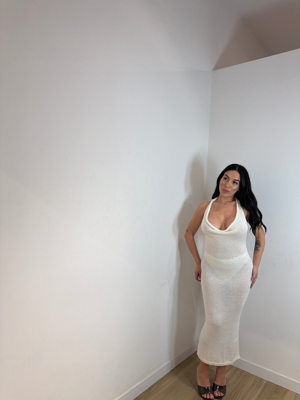 Abito lungo Zante bianco