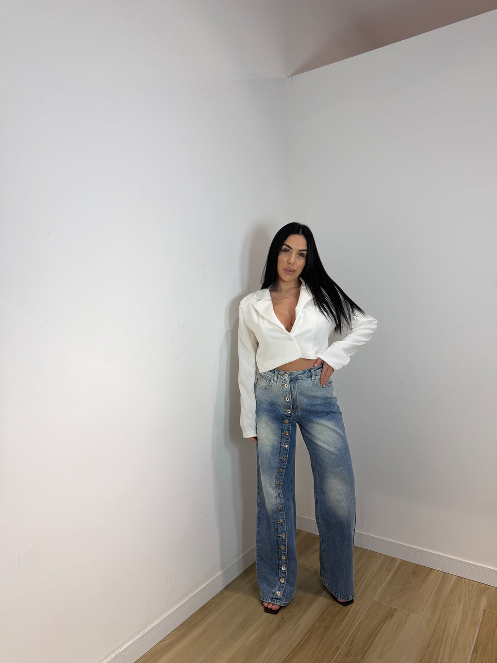 Denim bottoncino