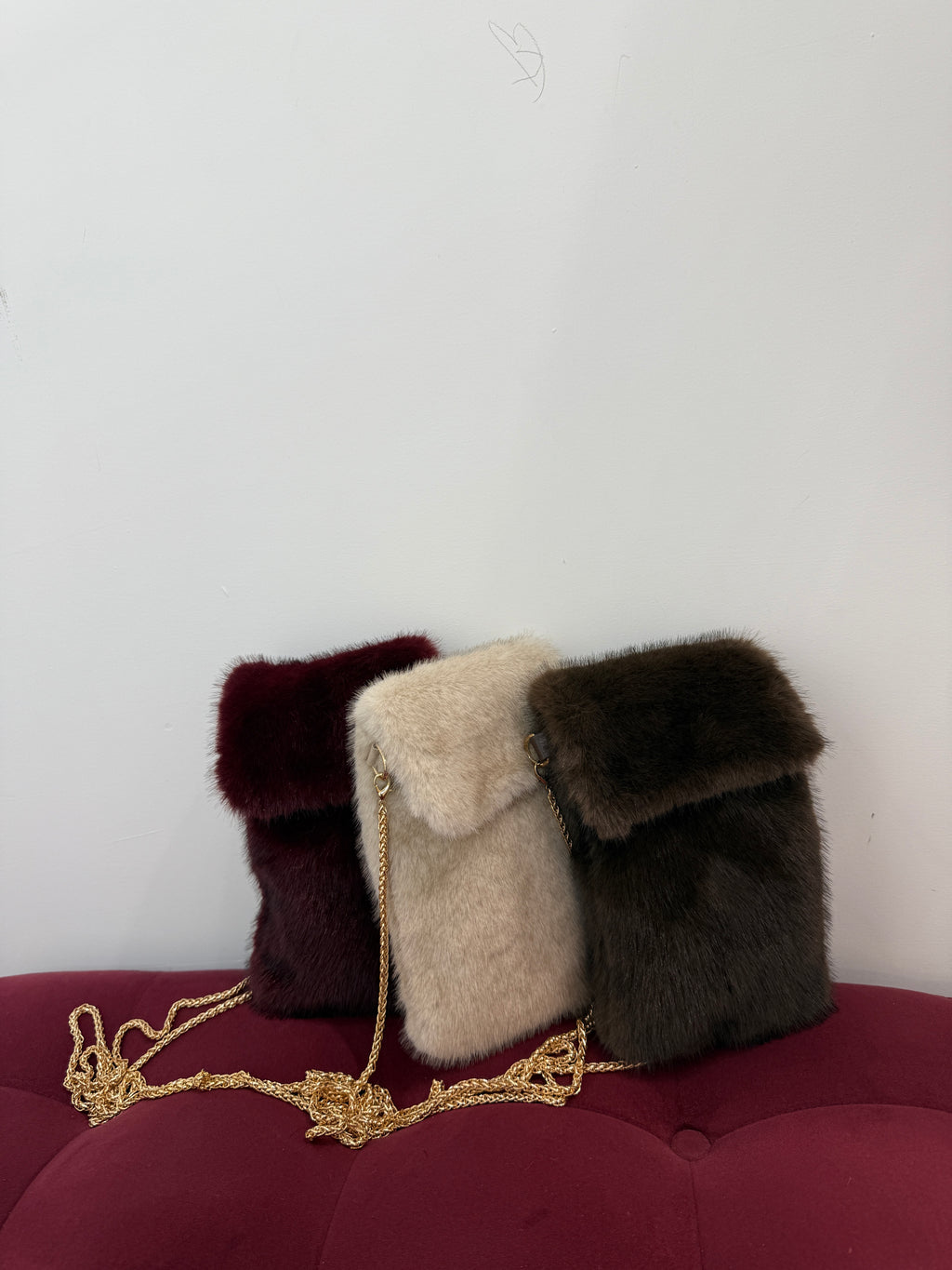 Borsetta Teddy in eco visone