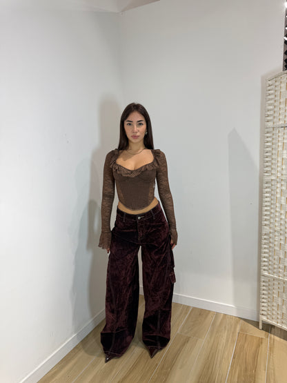 Pantalone Comelia bordeaux