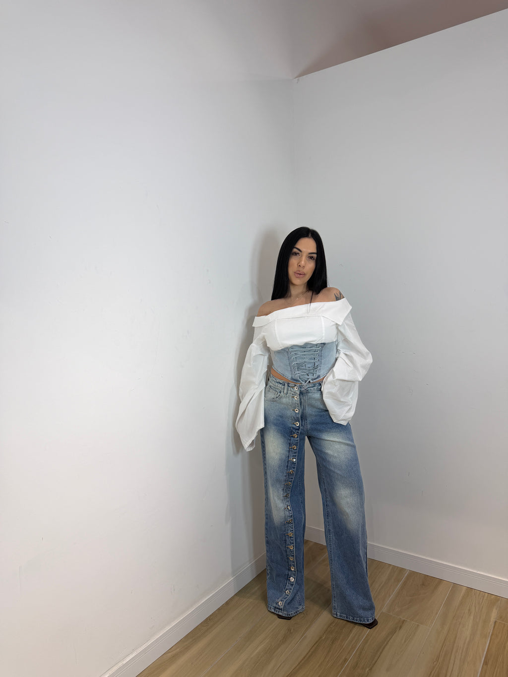 Denim bottoncino