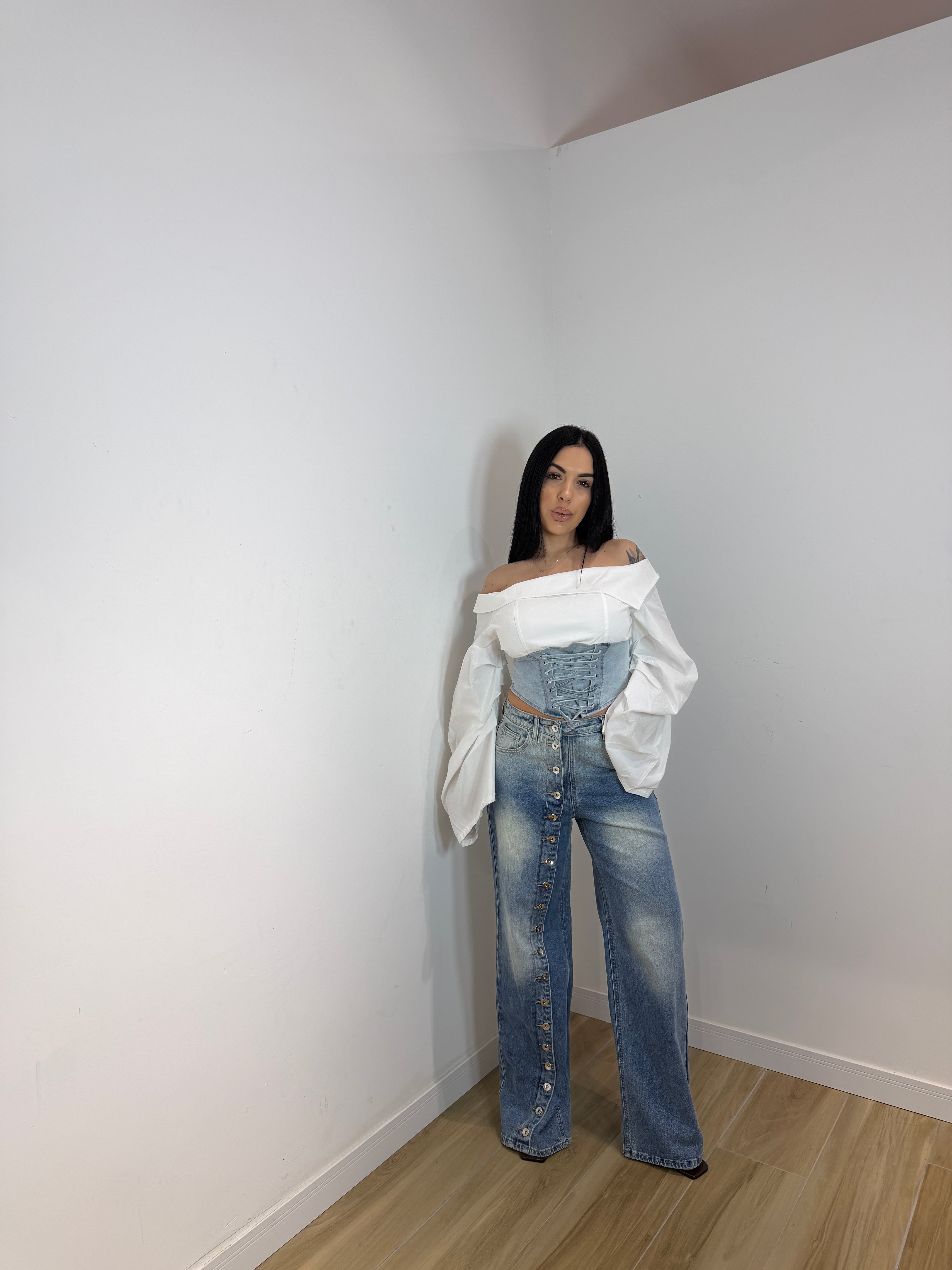 Denim bottoncino