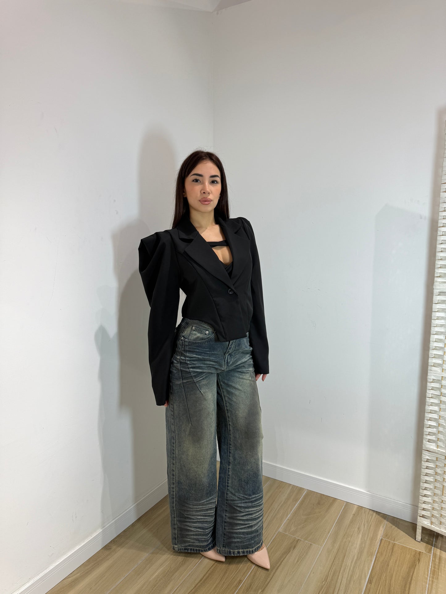 Giacca crop particular