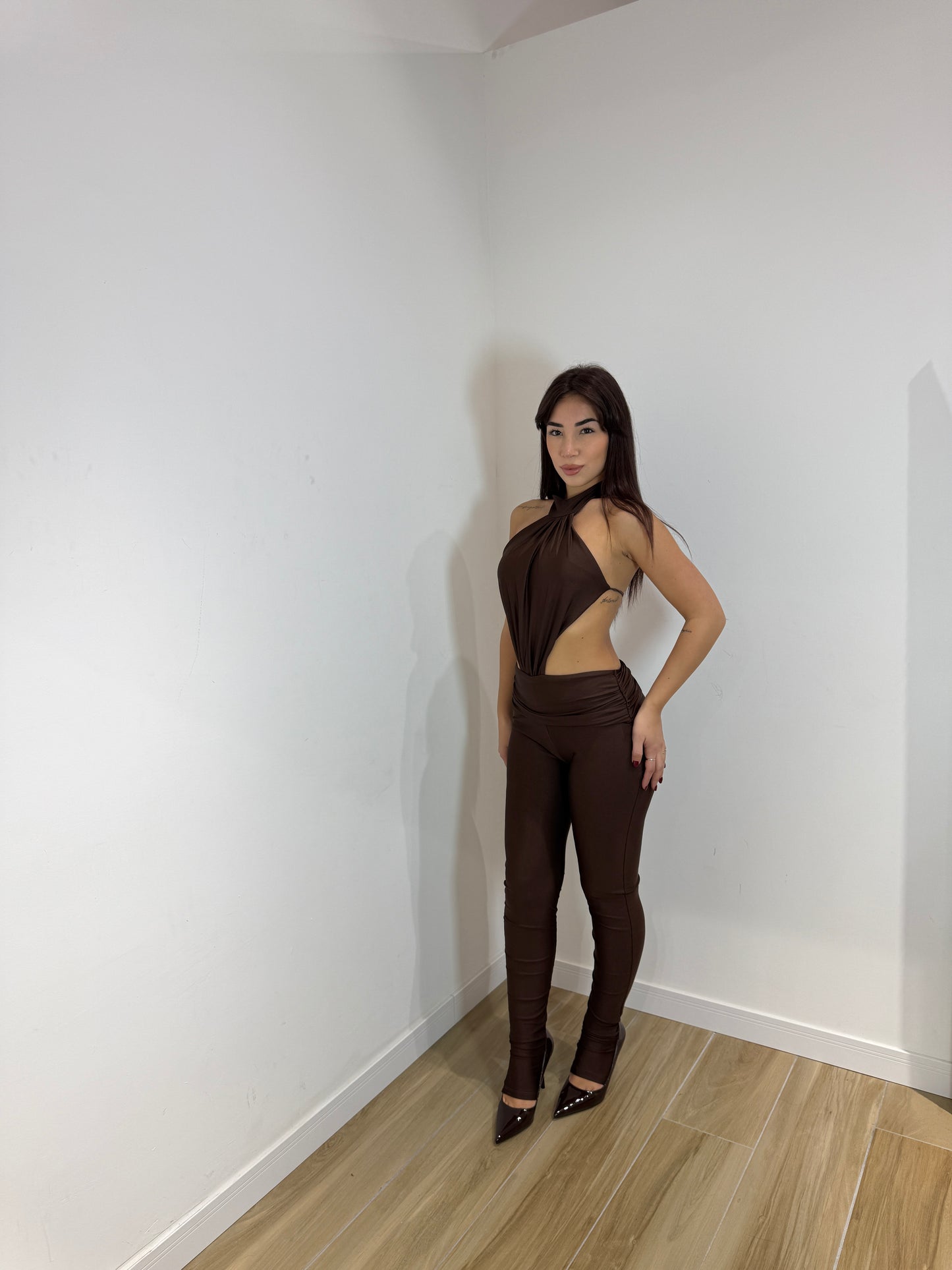 Jumpsuite Cuba lunga marrone