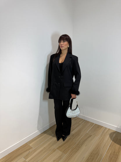 Tailleur piuma nero