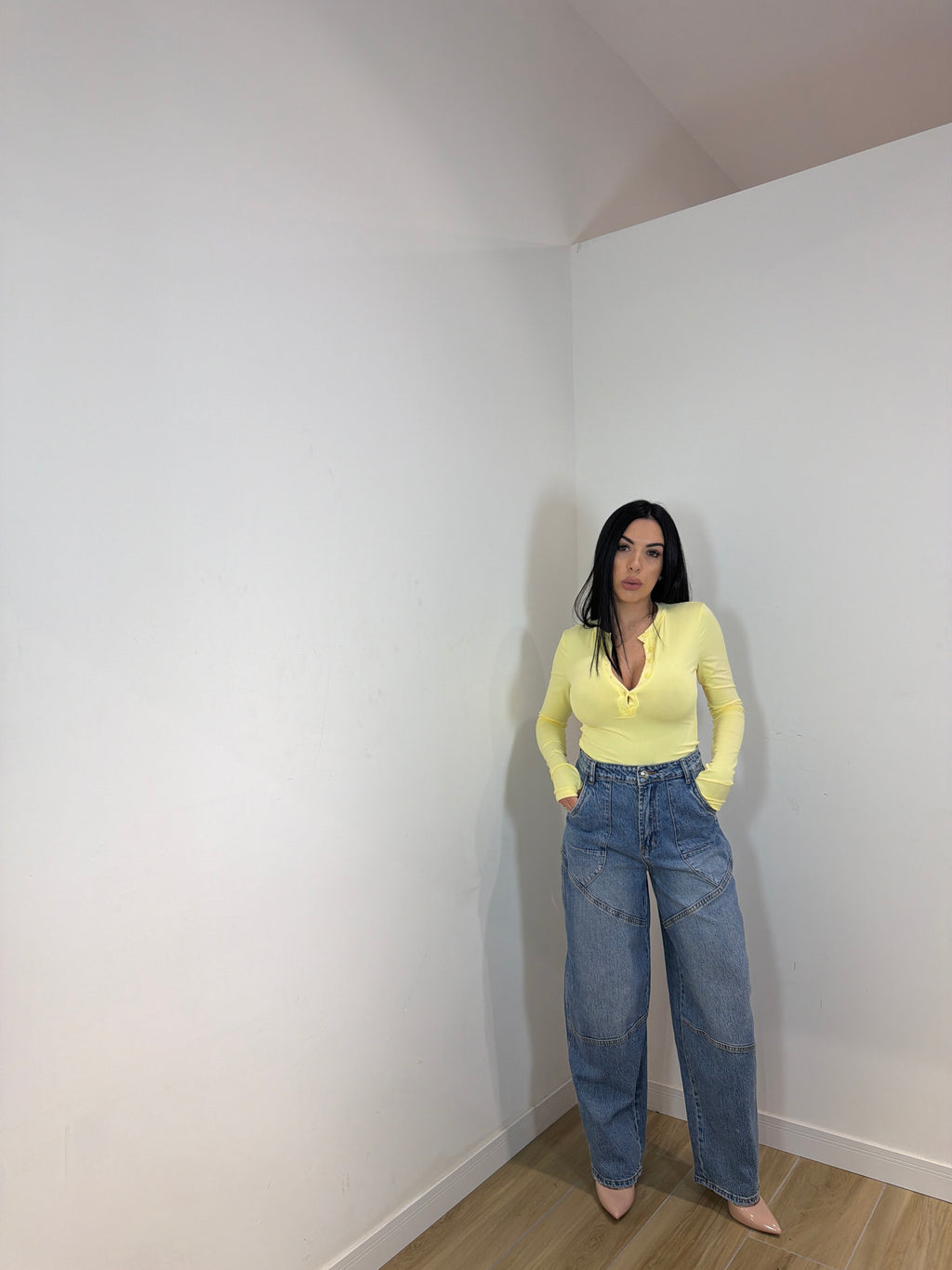 Jeans Toty baggy poco elastico