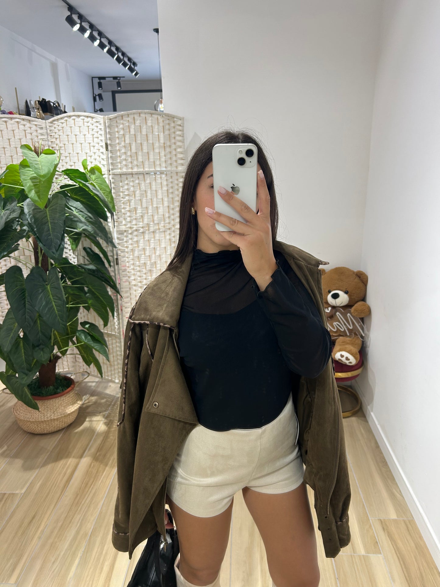 Pantaloncino ecocamoscio Didy beige