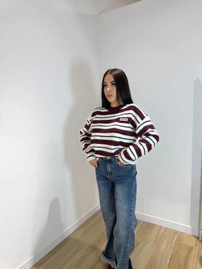 Pull love love bordeaux