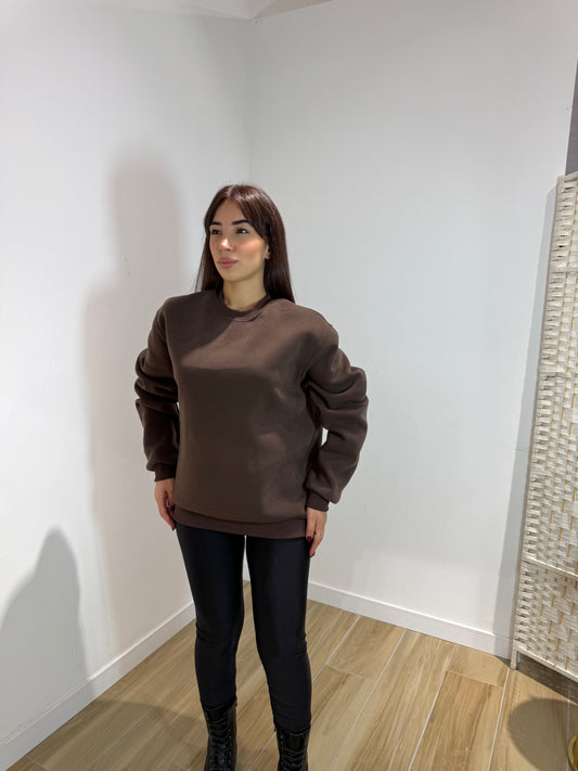 Felpa simple Tabi marrone