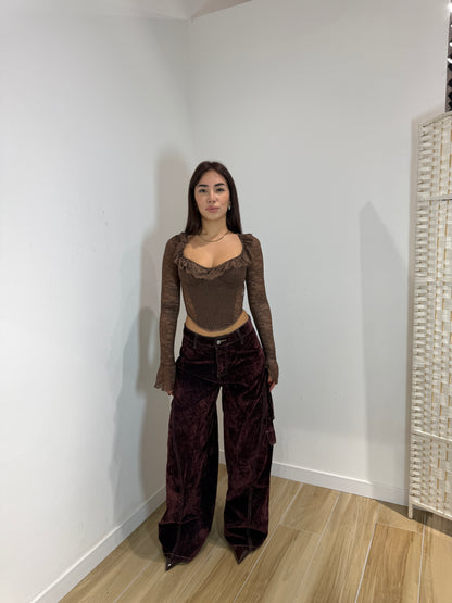 Pantalone Comelia bordeaux