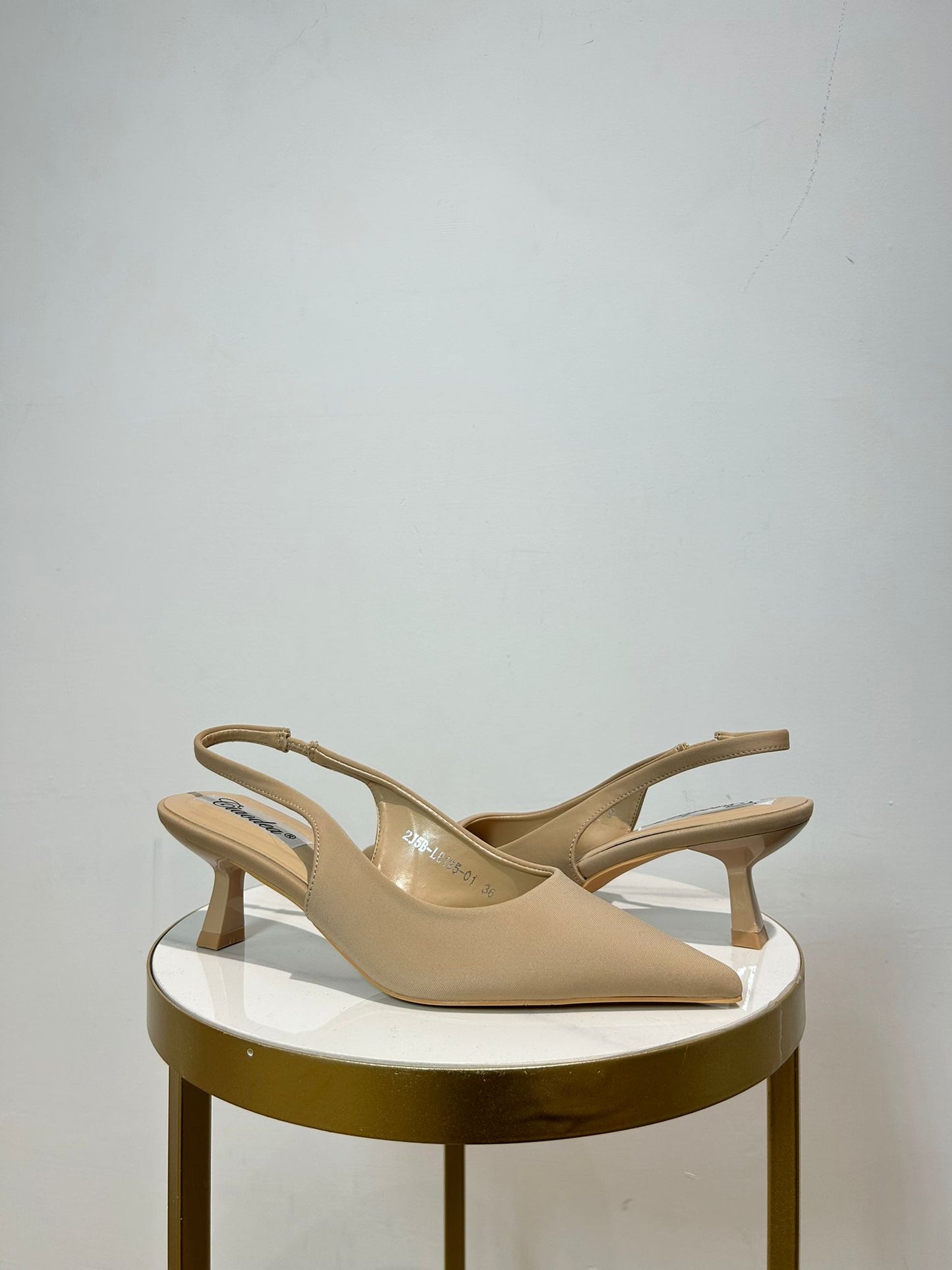 Slingback Rositas beige e nero