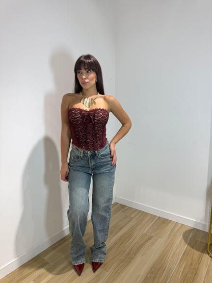 Corsetto Milena bordeaux