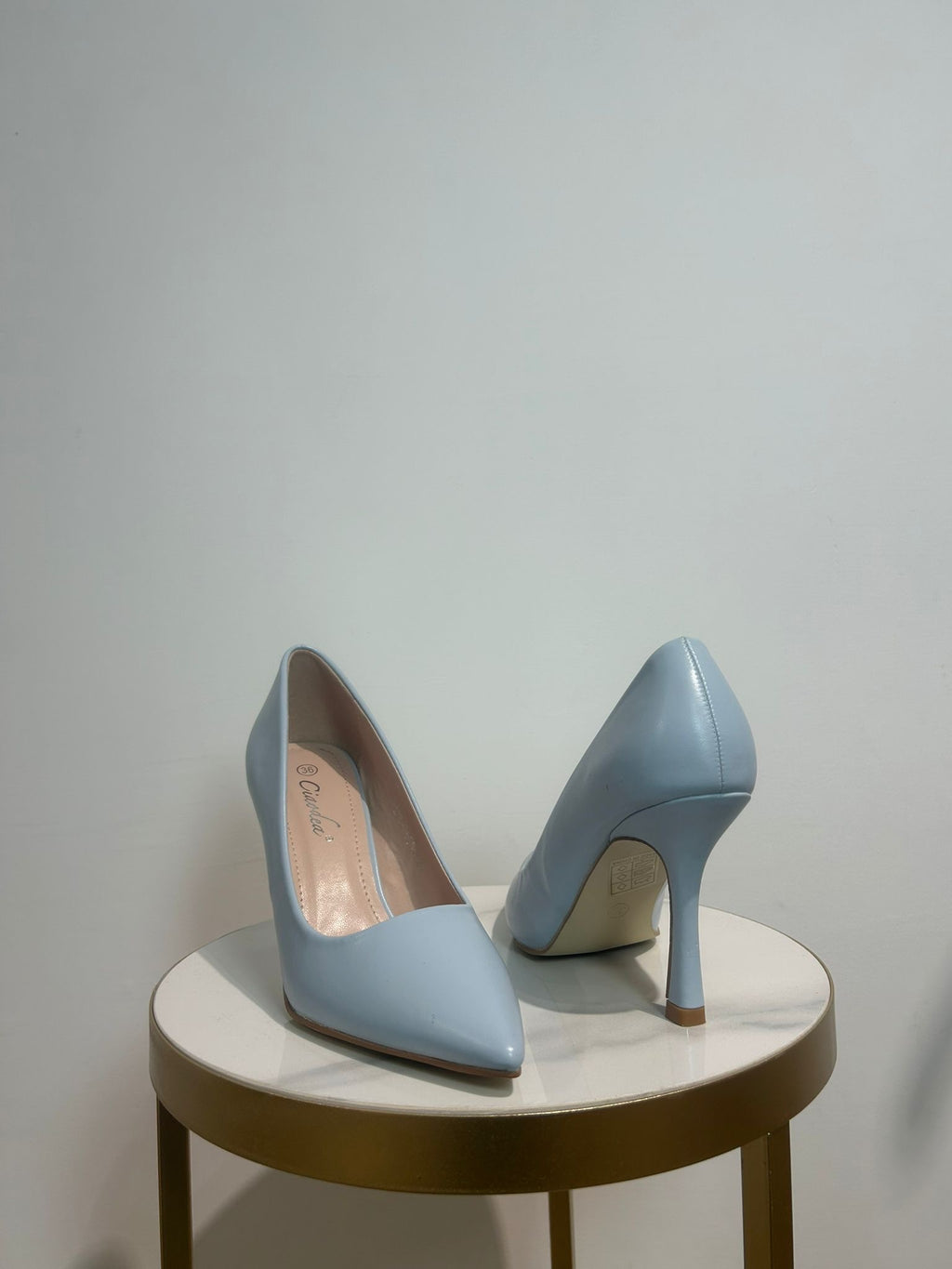 Décolleté Lela verde e azzurro