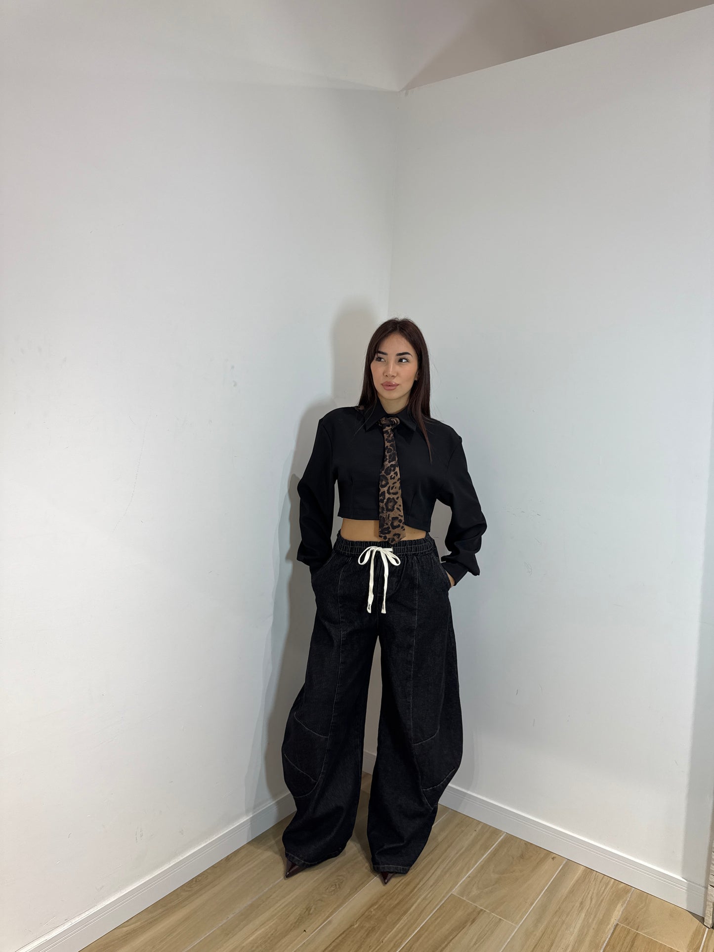 Denim ballon Saretta nero