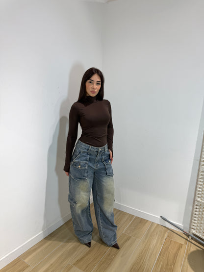 Body Cory marrone e bordeaux