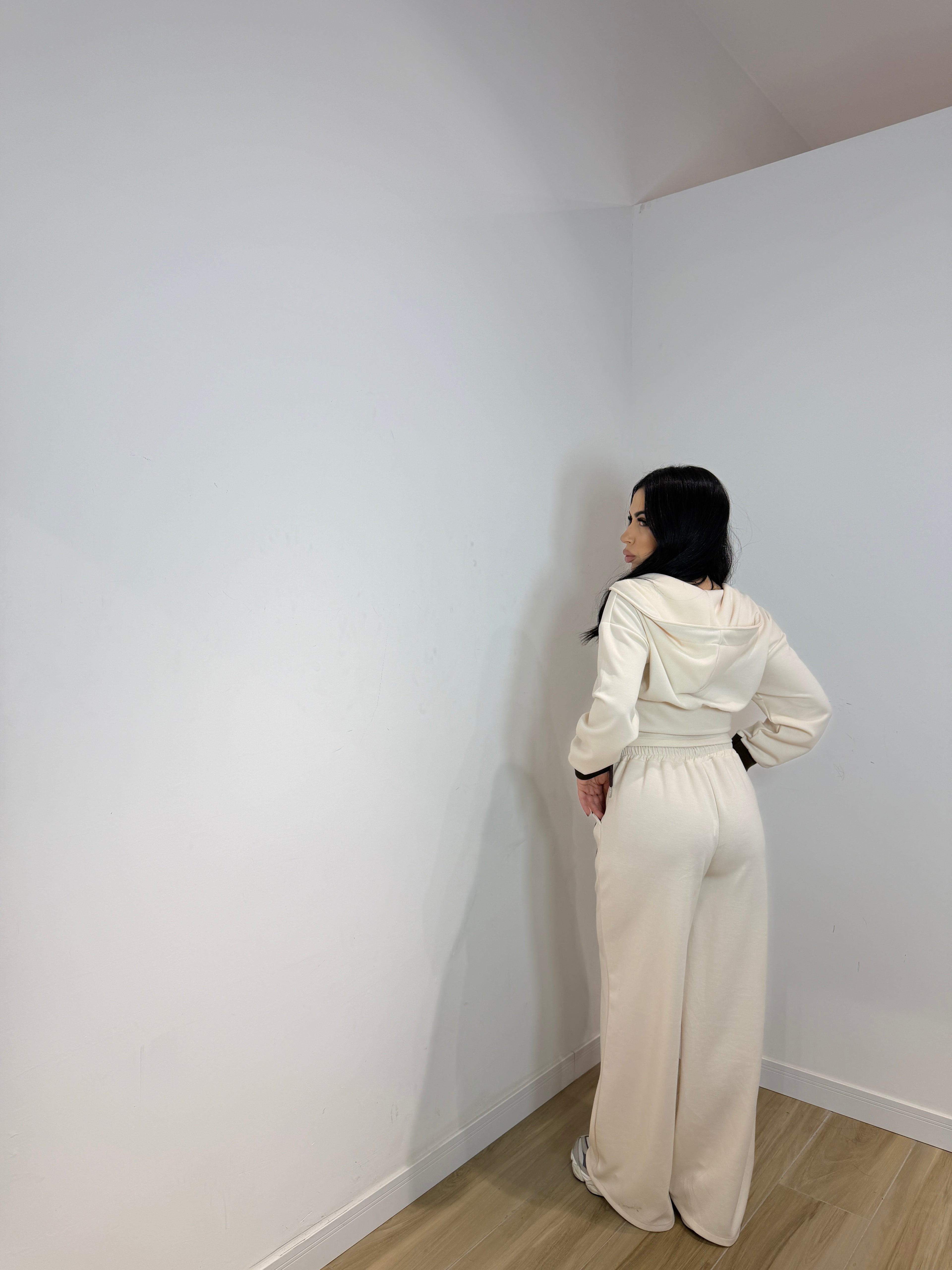 Coordset bicolore beige