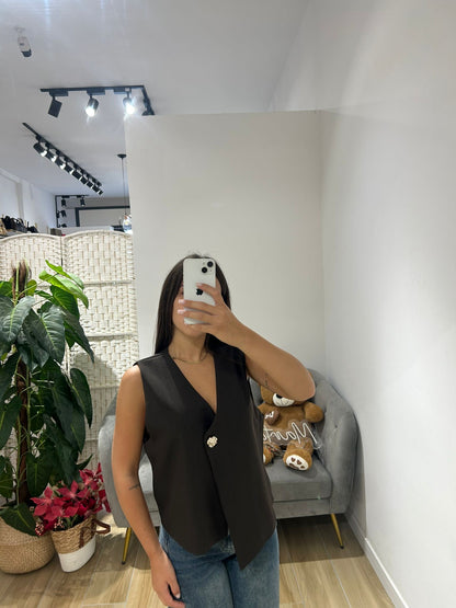 Gilet Kesi marrone
