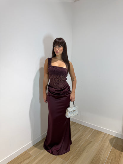 Abito lungo sanctuary bordeaux