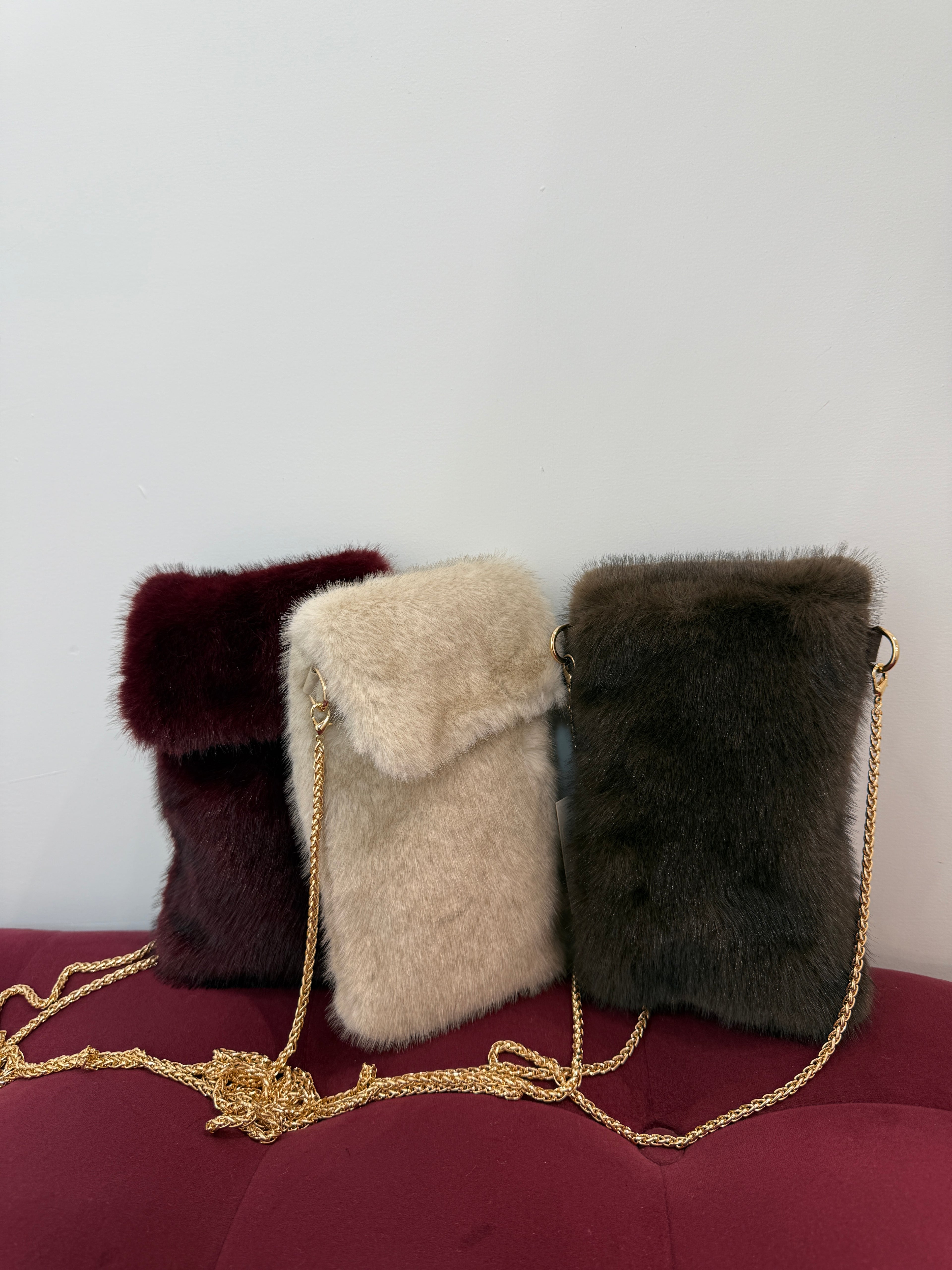 Borsetta Teddy in eco visone