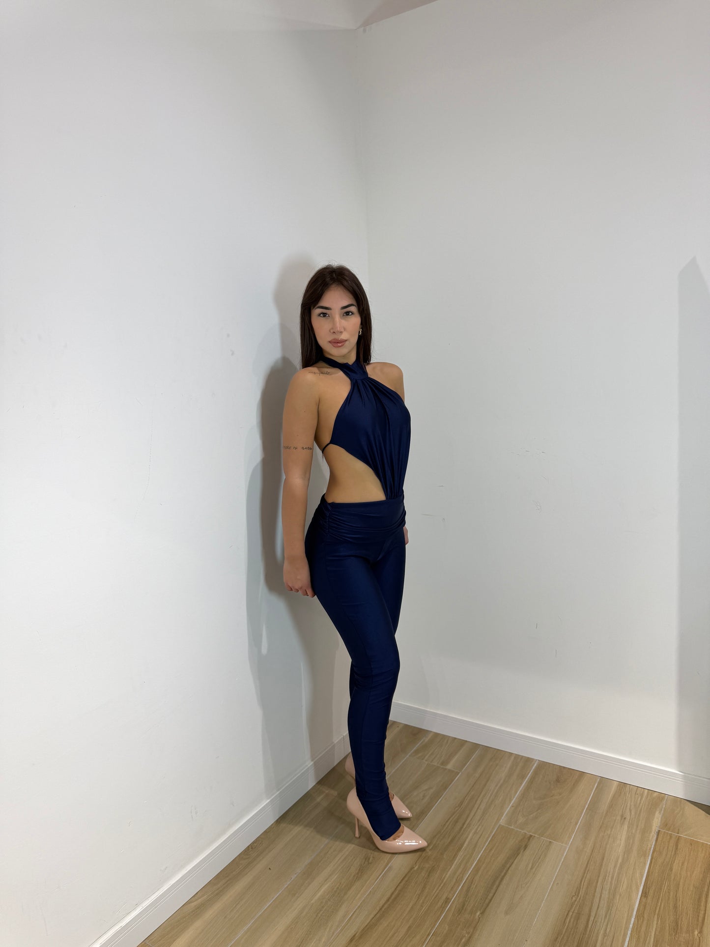 Jumpsuite lunga Cuba blu