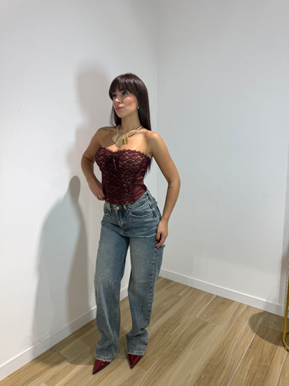 Corsetto Milena bordeaux