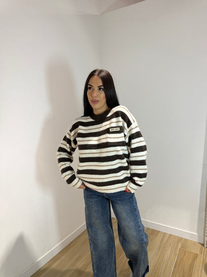 Pull love love marrone