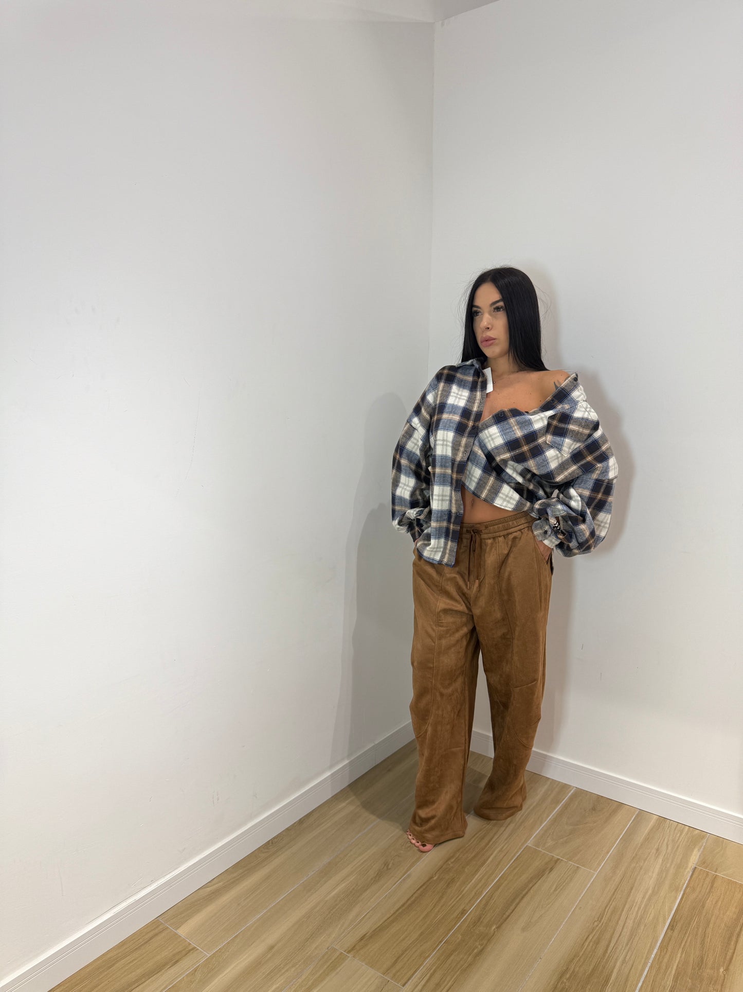 Pantalone in ecocamoscio Daisy