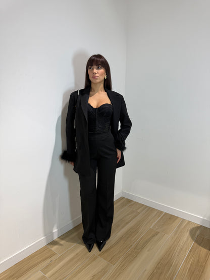 Tailleur piuma nero