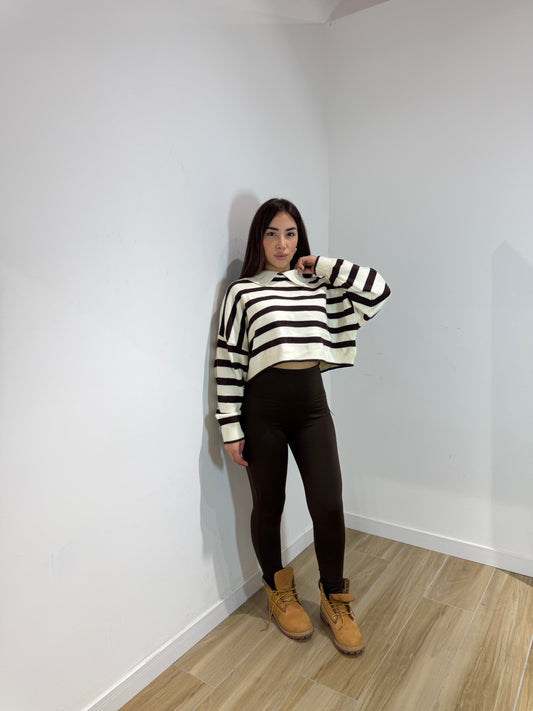 Leggins contenitivo marrone