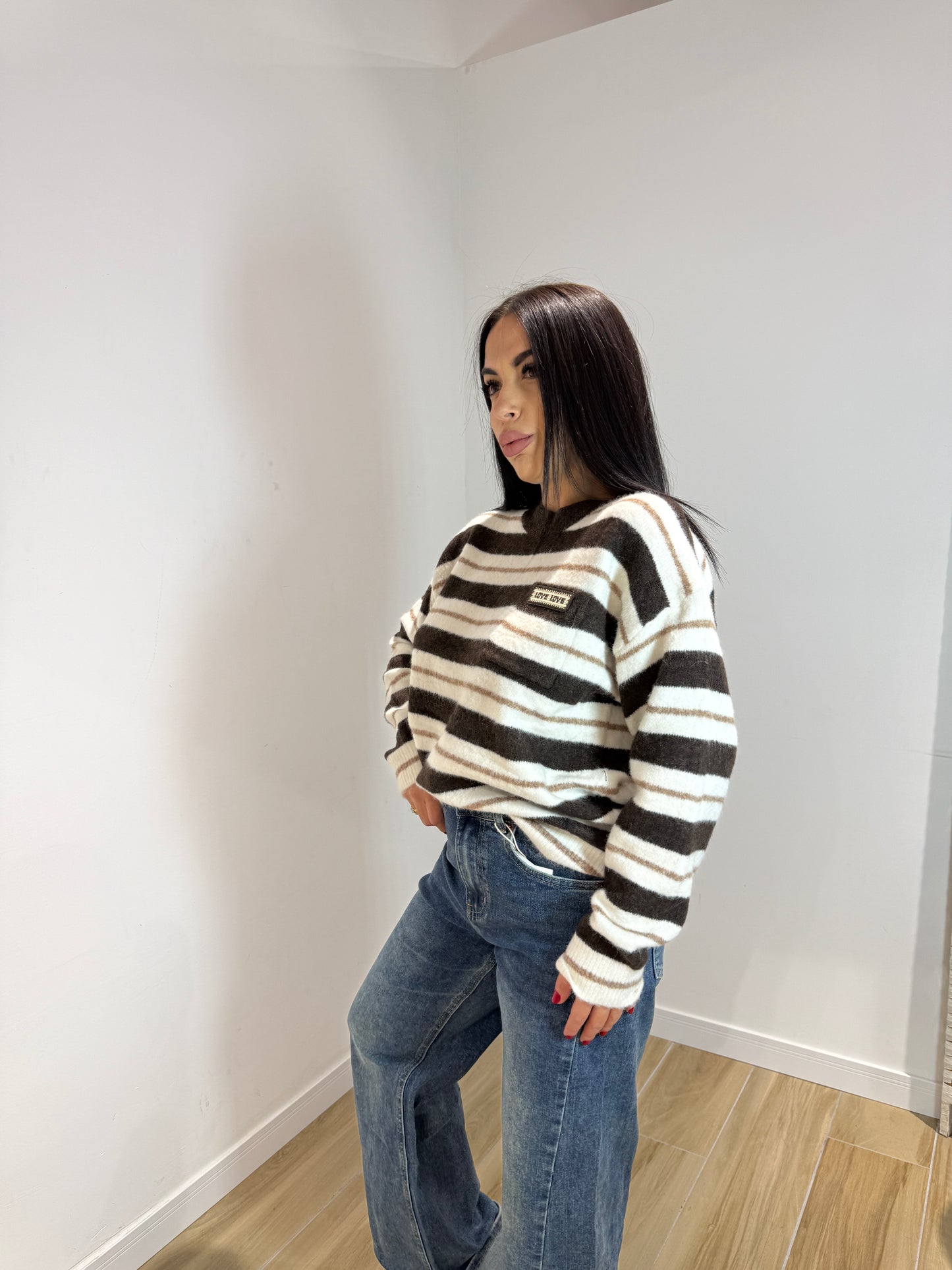 Pull love love marrone