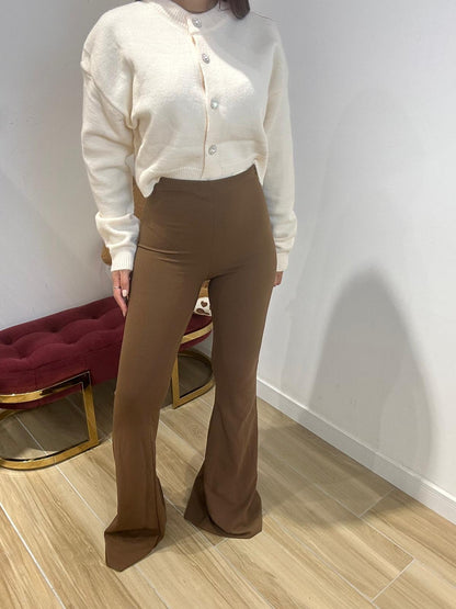Pantalone a zampa Menny camel