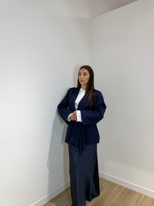 Blazer Sophie blu con cintura