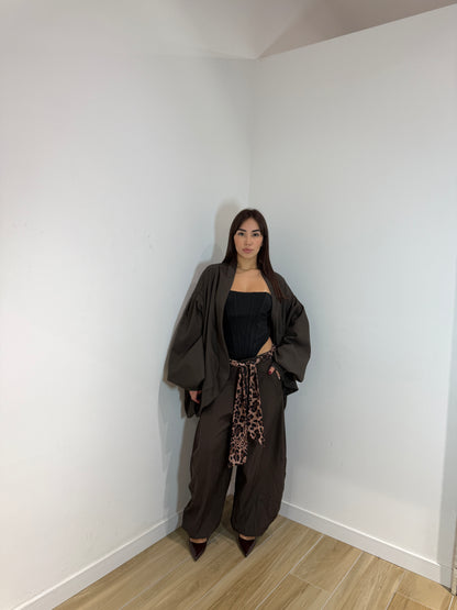 Blazer ballon marrone