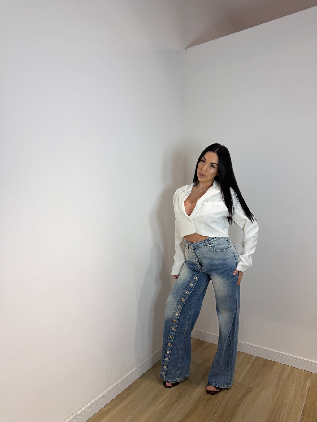 Denim bottoncino