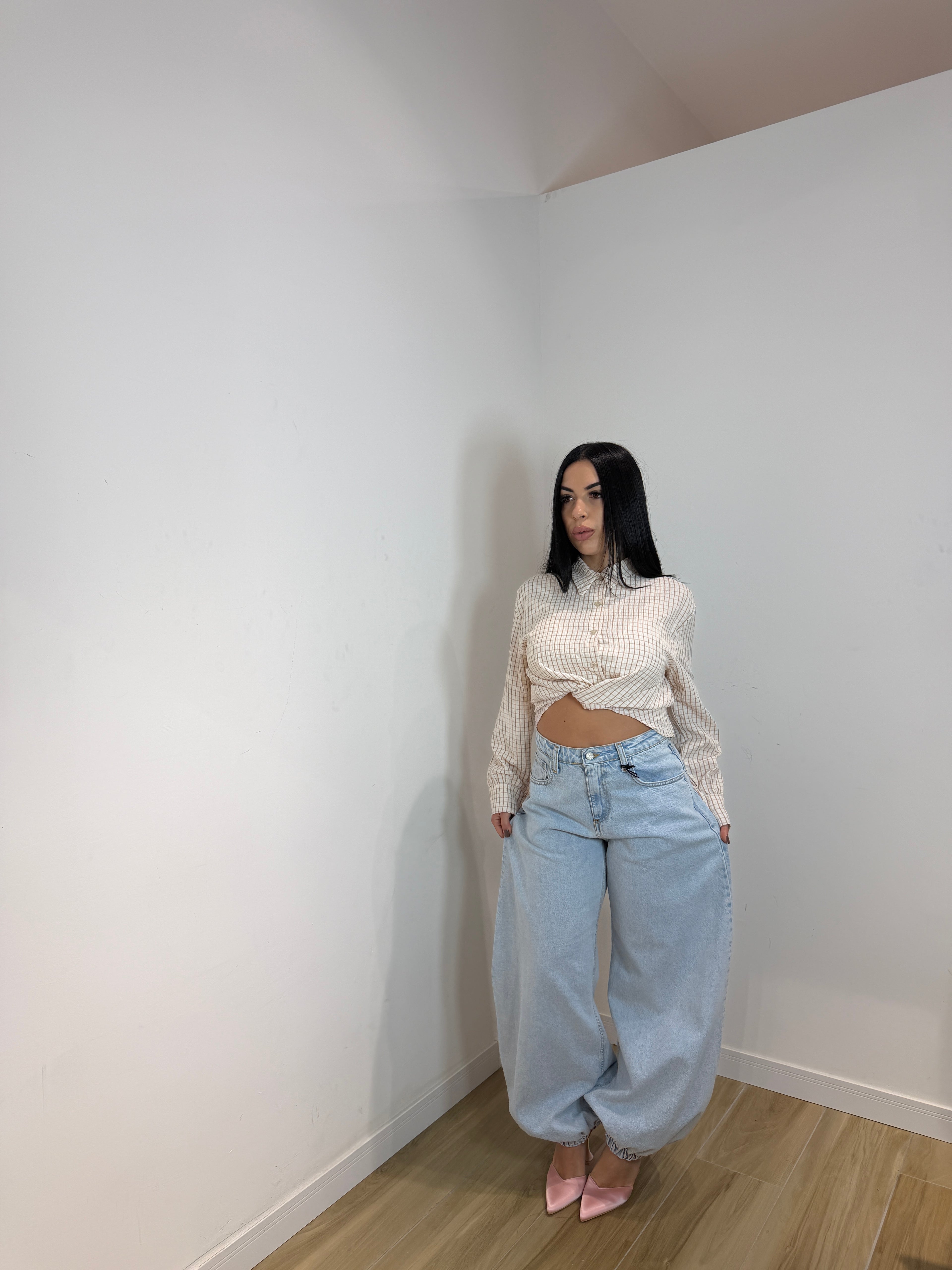 Jeans ballon denim chiaro