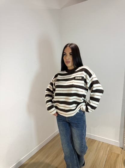 Pull love love marrone