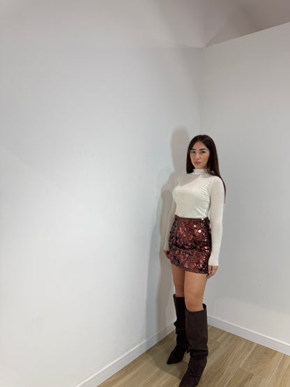 Maglia misto cash panna