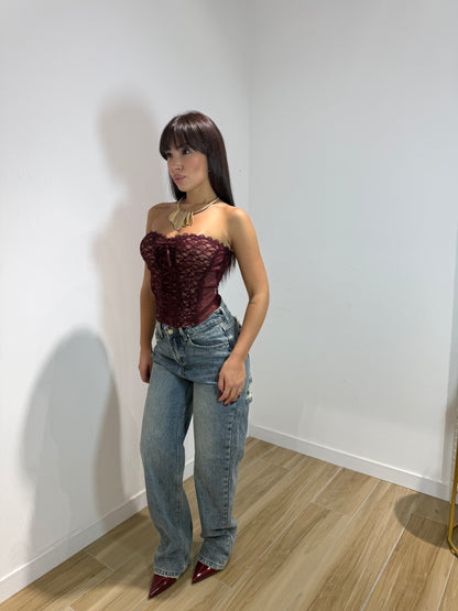Corsetto Milena bordeaux