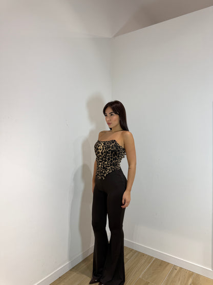 Pantalone Wadi a zampa marrone