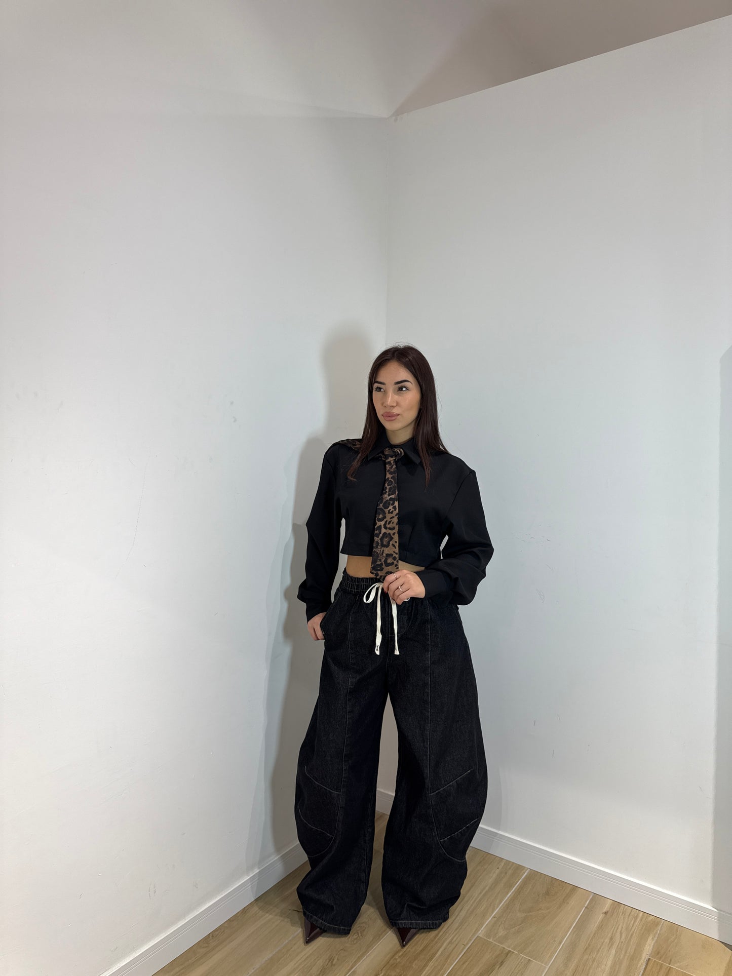 Denim ballon Saretta nero