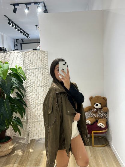 Chiodo in ecocamoscio Simon